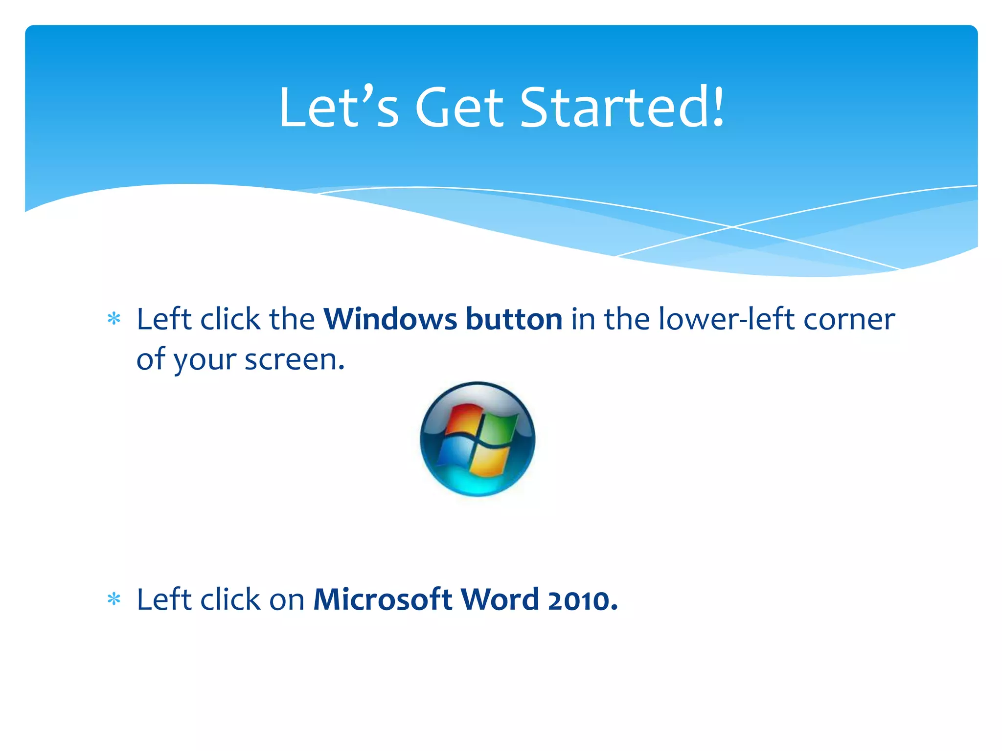 Creating a Resume Using Microsoft Word 2010 | PPTX