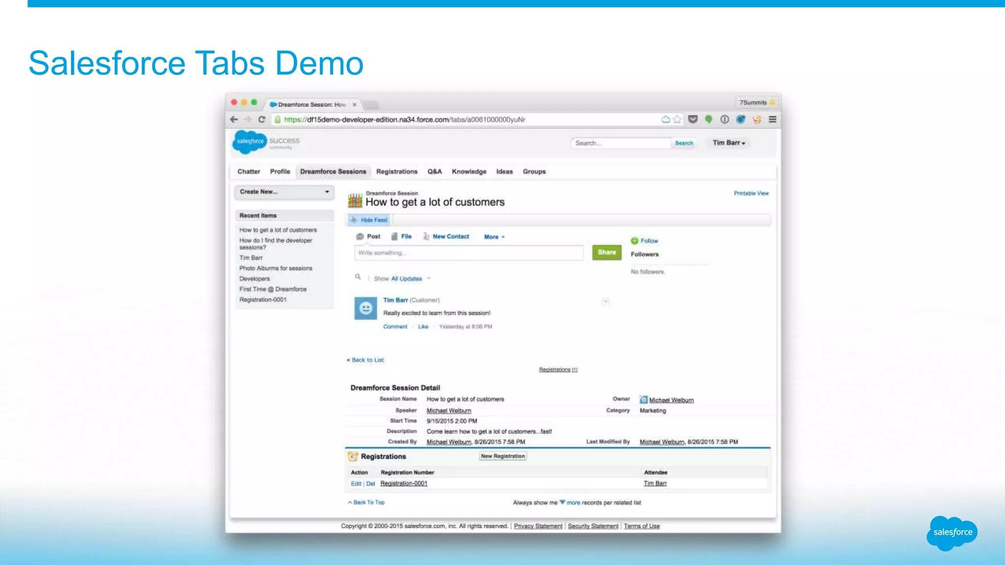 Salesforce Tabs Demo 