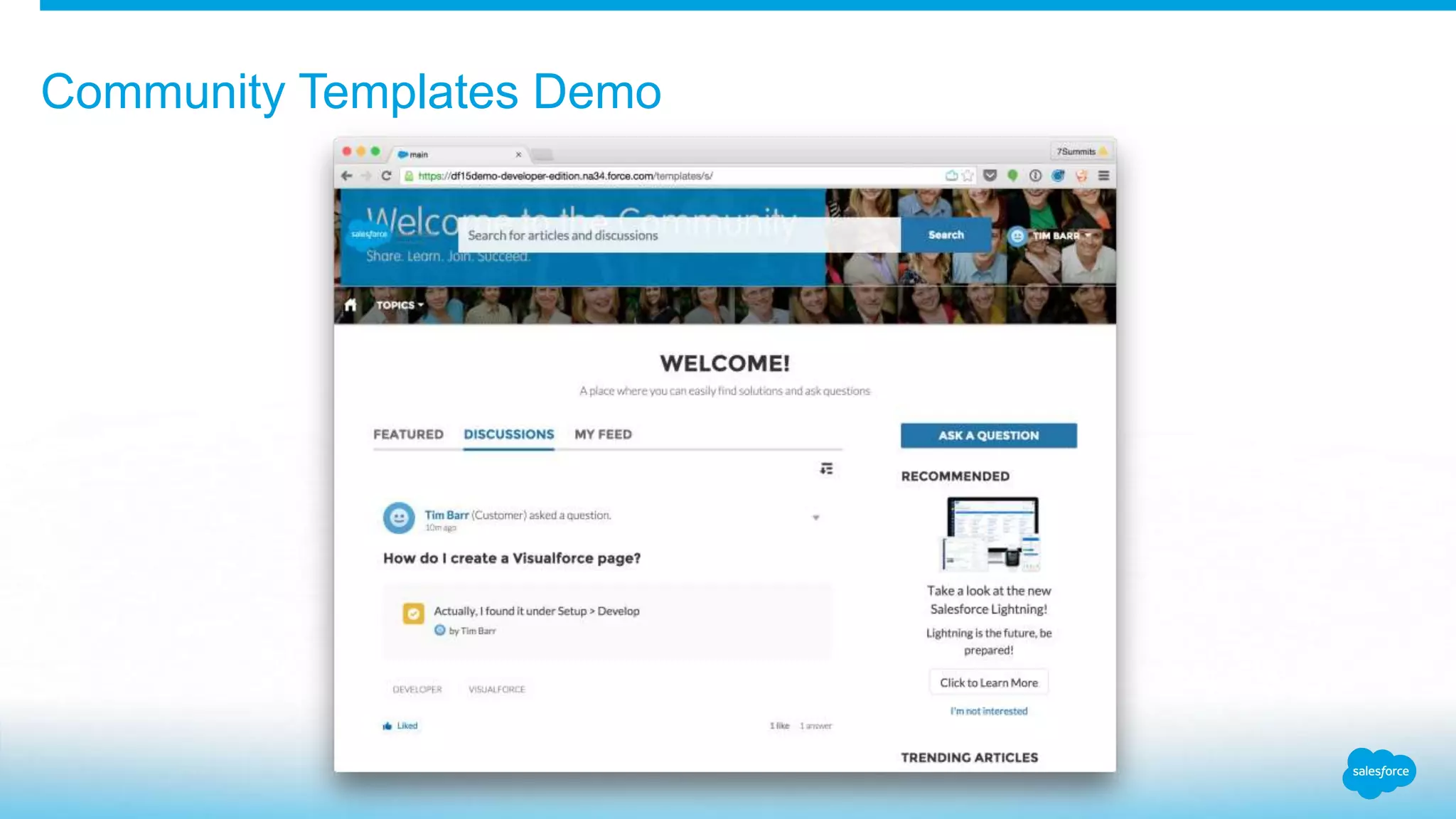 Community Templates Demo 
