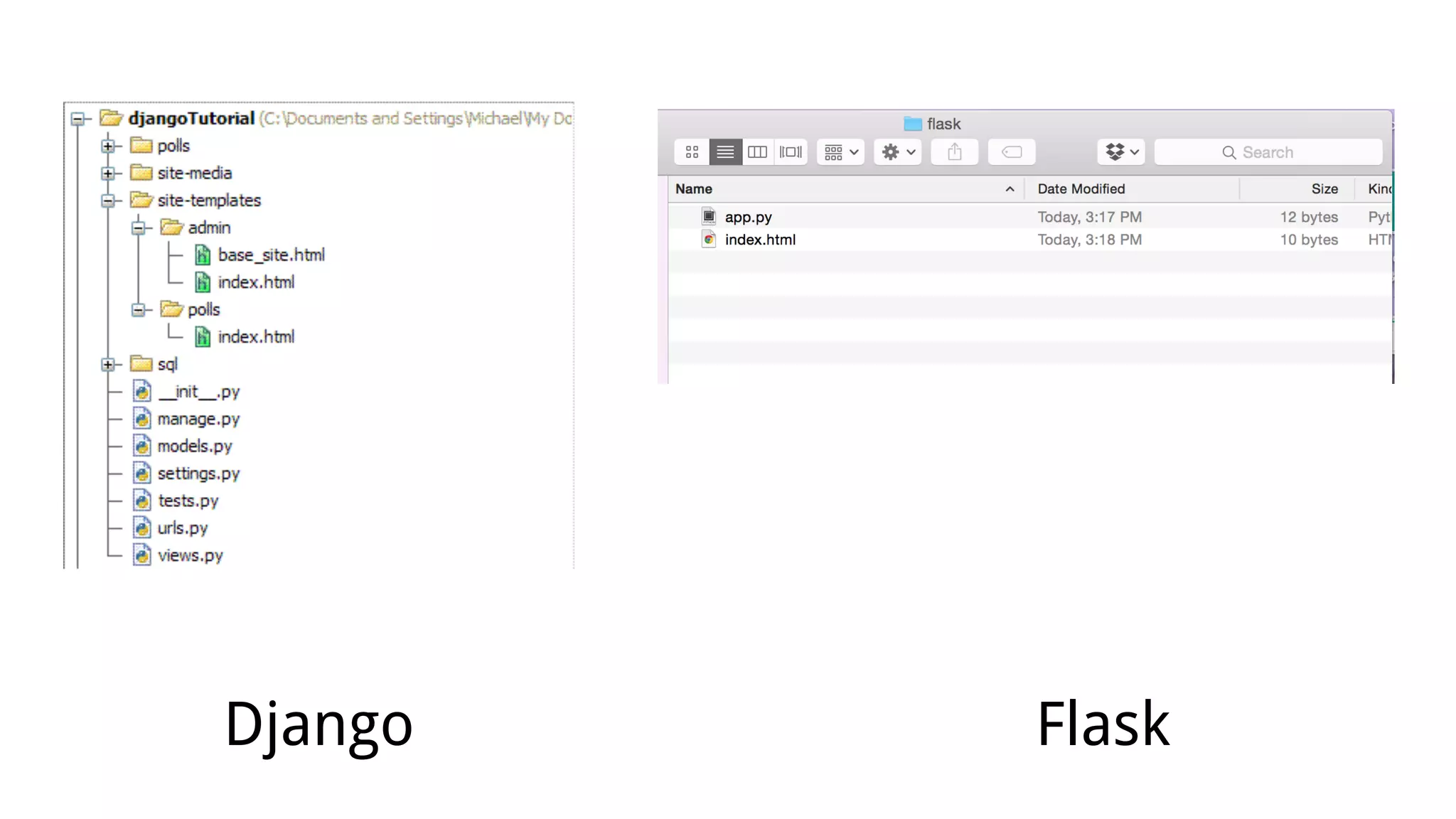 Django Flask
 