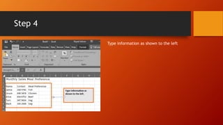 Creating a simple spreadsheet | PPTX