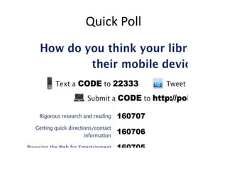 Quick PollDon’t forget: You can copy-paste this slide into other presentations, and move or resize the poll.