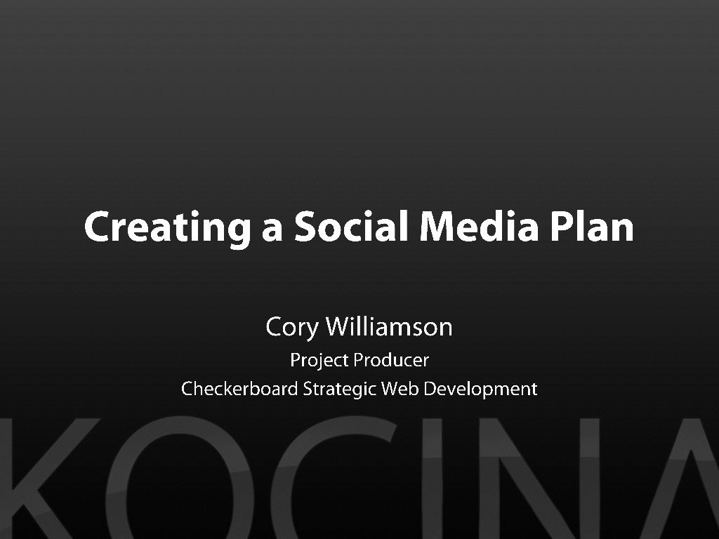 Creating A Social Media Marketing Plan