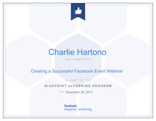 Creating a Successful Facebook Event Webinar
December 30, 2017
Charlie Hartono
 