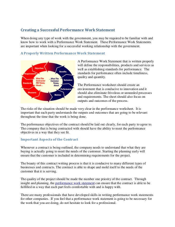 how to create a statement of work