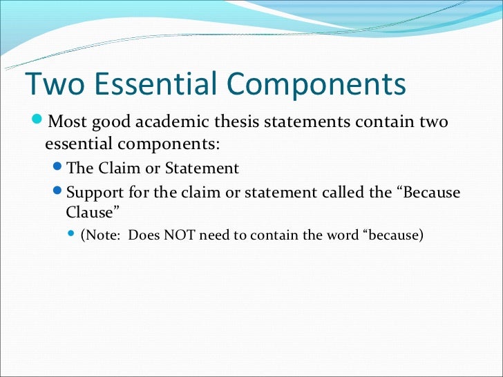 most good academic thesis statements contain at least