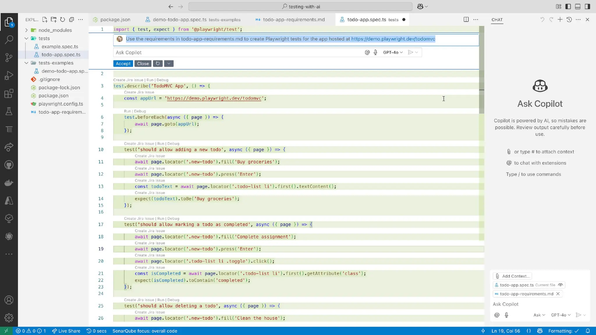 Use requirements to generate tests.
 