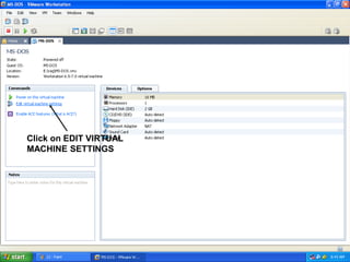 Creating a virtual machine for ms dos