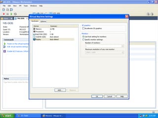 Creating a virtual machine for ms dos