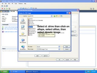 Creating a virtual machine for ms dos