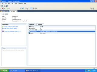 Creating a virtual machine for ms dos