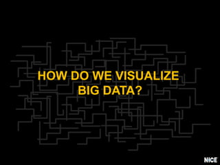 HOW DO WE VISUALIZE
BIG DATA?
 
