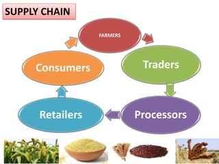 SUPPLY CHAIN
FARMERS
Traders
Processors
Retailers
Consumers
 