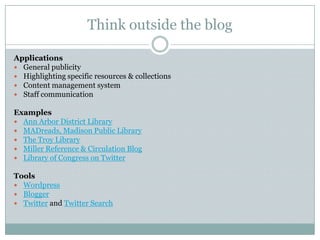 Creating A Web 2.0 Toolbox For The Academic Library