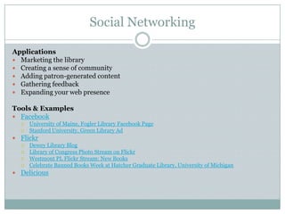 Creating A Web 2.0 Toolbox For The Academic Library