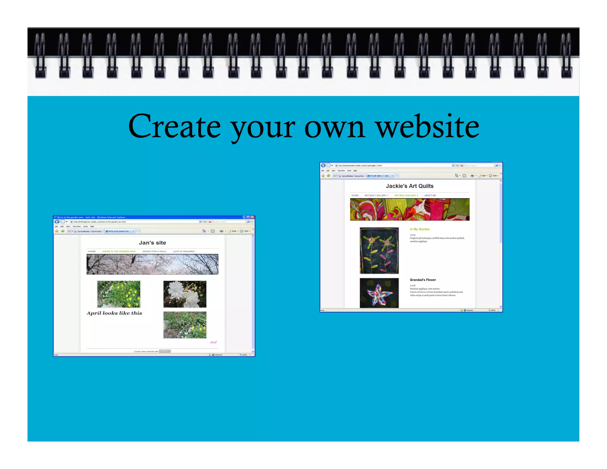 Create your own website
 