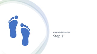Step 1:
www.wordpress.com
 