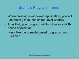 Creating a windowed program | PPT