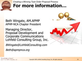 Creating a winning_to_proposal_process_-_beth_wingate_6-10-09 | PPT