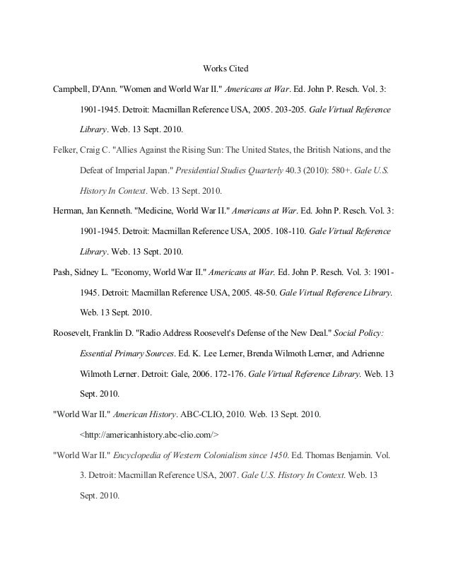 creating a works cited page works cuted