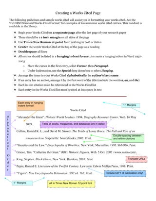 Creating A Works Cited Page And Parenthetical Citations Mla 7
