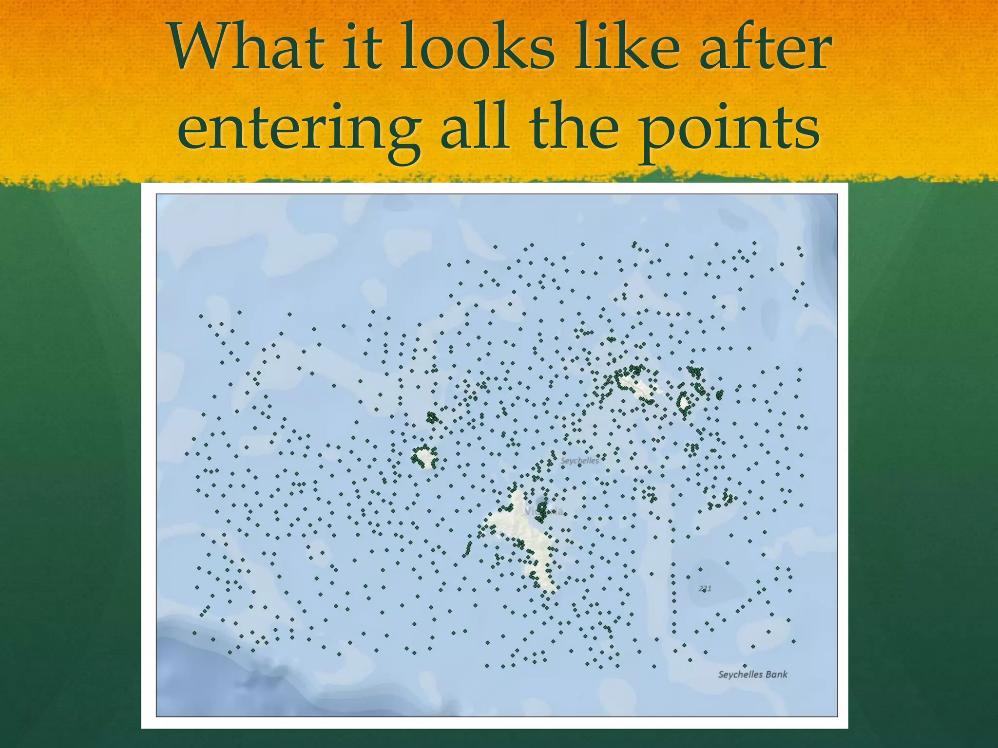 What it looks like after
entering all the points