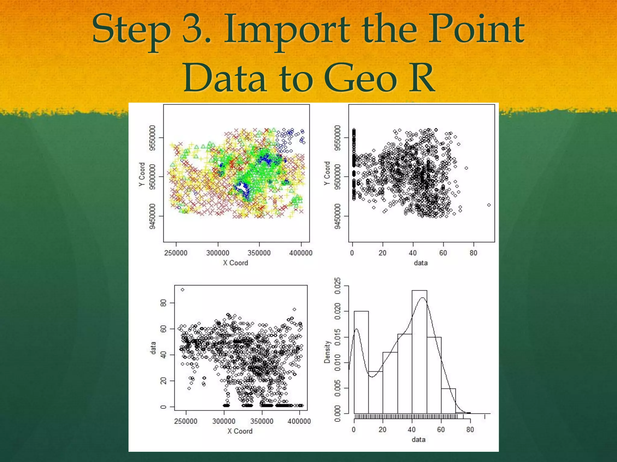 Step 3. Import the Point
Data to Geo R