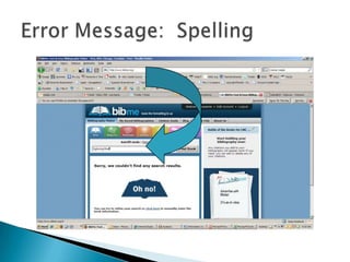 Error Message:  Spelling