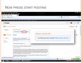 NOW PRESS START POSTING
 