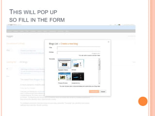 THIS WILL POP UP
SO FILL IN THE FORM
 