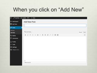 When you click on “Add New”