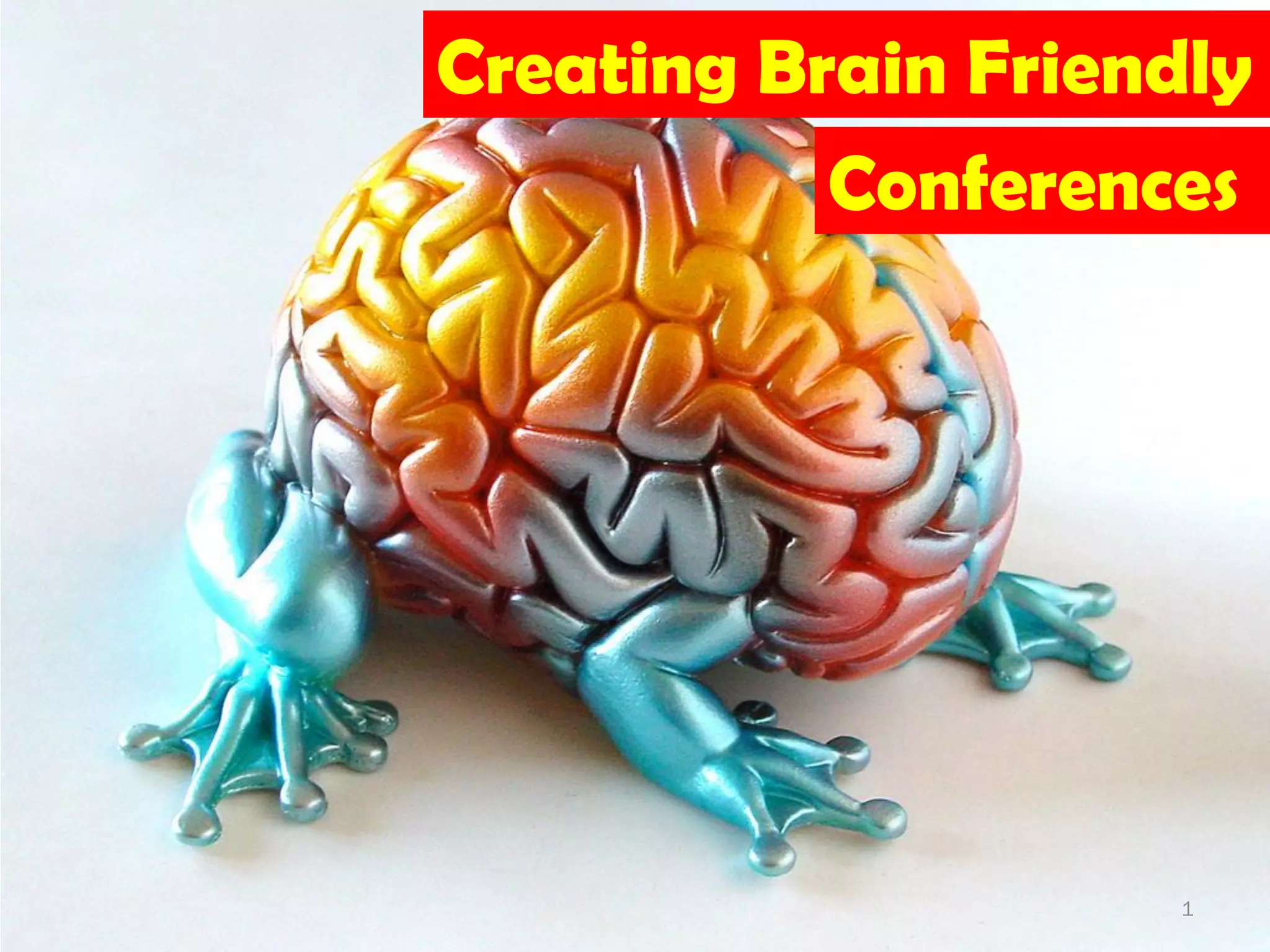 Creating Brain Friendly
           Conferences




                     1
 
