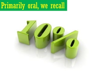 Primarily oral, we recall
 
