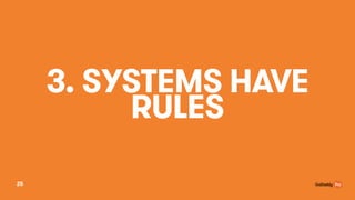 3. SYSTEMS HAVE
RULES
25
 