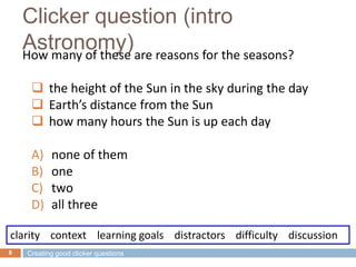 Creating clicker questions | PPTX