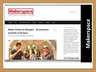 Creating Communities Through Makerspaces by Buffy Hamilton Atlanta Mini Maker Faire 2012