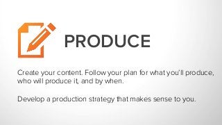 PRODUCE
Transforming content ideas into real conversions.
 