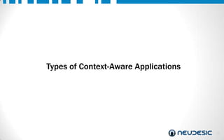 Types of Context-Aware Applications

23

 