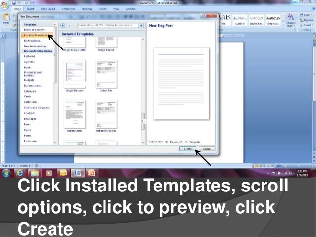 word 2007 letter template