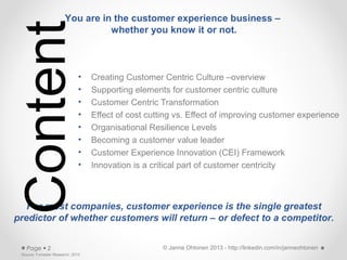 Creating customer centric culture for your organisation | PPT