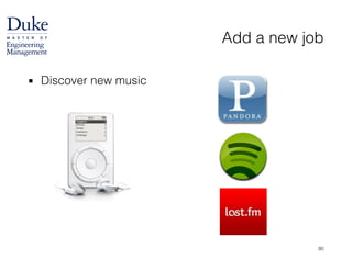 Add a new job
▪ Discover new music
90
 