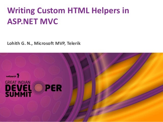 Write custom html helper