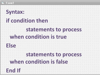 Creating decision structures of a program | PPT