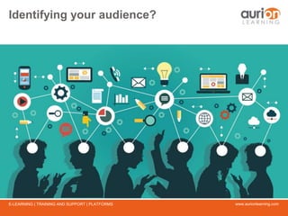 www.aurionlearning.comE-LEARNING | TRAINING AND SUPPORT | PLATFORMS
Identifying your audience?
 