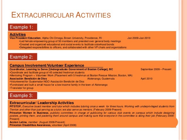 special training or skills examples