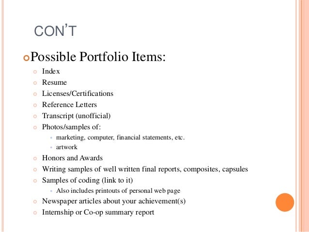 resume binder portfolio