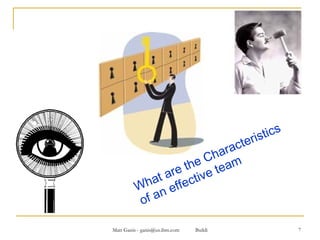 What are the Characteristics of an effective team  