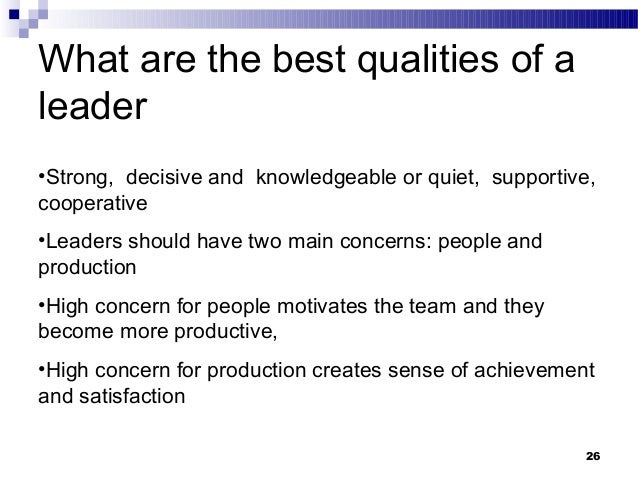 characteristics of a team leader