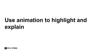 Use animation to highlight and
explain
 