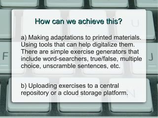 Creating electronic materials for ELT purposes | PDF